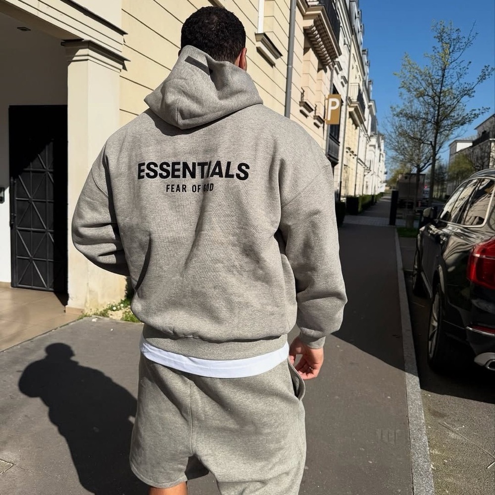 PacSun Essentials Hooded Sweatshirt Dark oatmeal